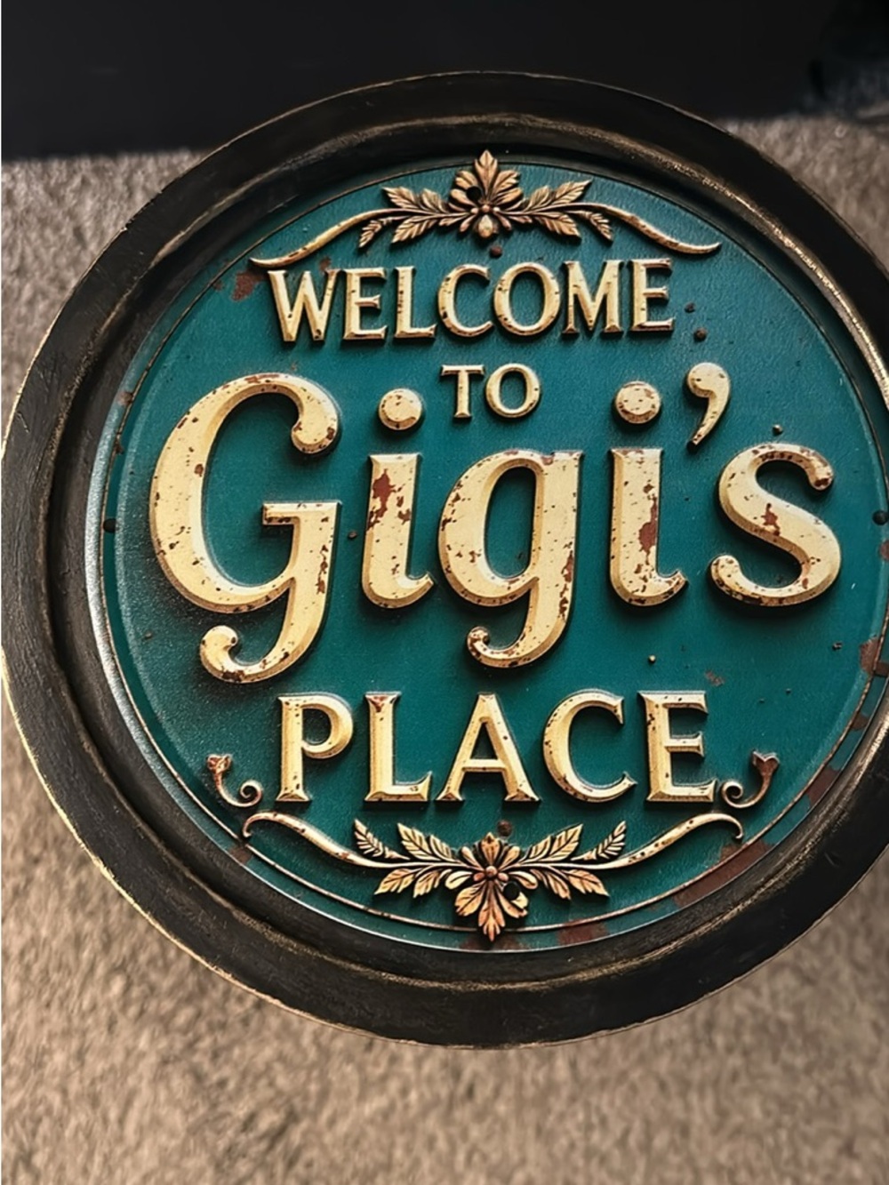 Personalized Drink Table - “Gigi’s Place” - Cozy Coffee Table Stand -Small Space